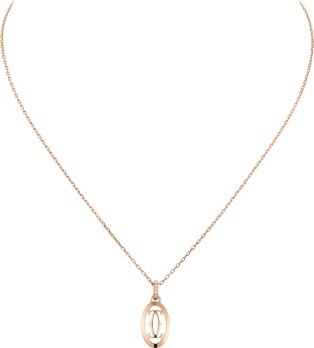 C ドゥ カルティエ ネックレス ピンクゴールド ダイヤモンド ホワイトゴールド カルティエ