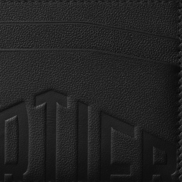 ロザンジュ カードホルダー  エンボス加工 ブラック スムースカーフレザー