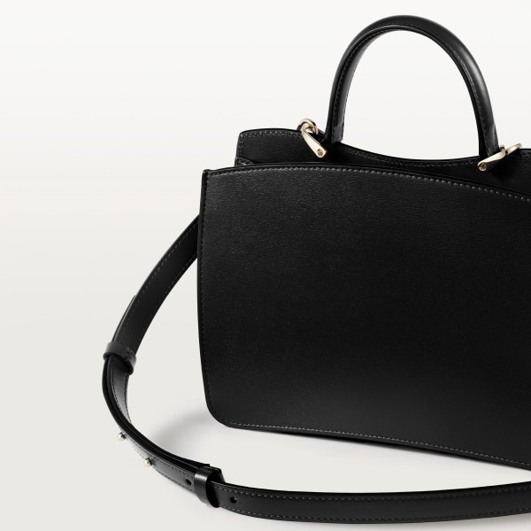 パンテール ドゥ カルティエ ハンドルバッグ ミニ ブラック カーフスキン、ゴールドフィニッシュ