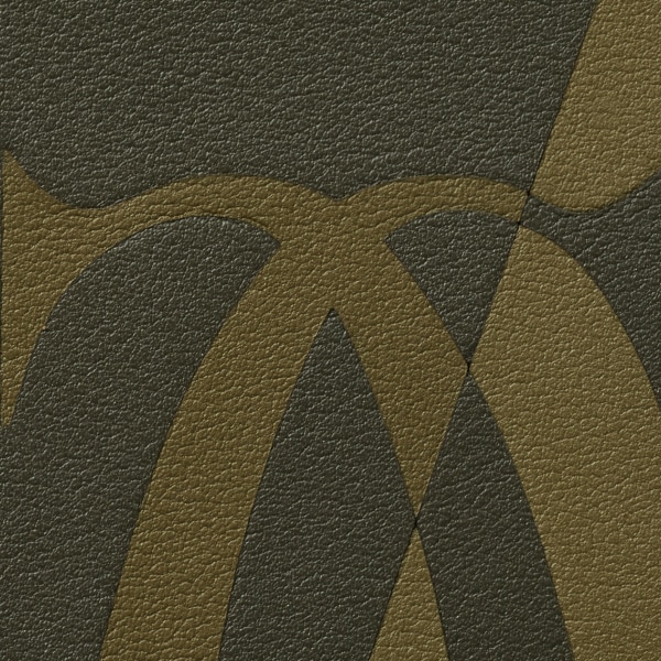 マスト ドゥ カルティエ 二つ折りウォレット  XLロゴ、カーキ スムースカーフスキン、パラジウムフィニッシュ
