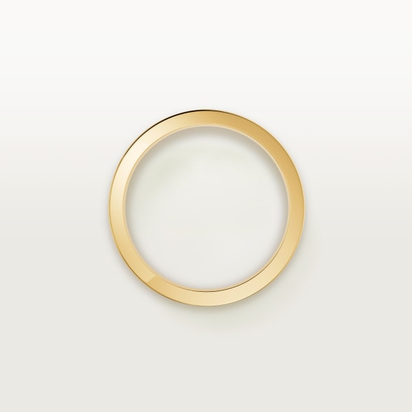 C ドゥ カルティエ ウェディングリング、幅4mm、ダイヤモンド1石 イエローゴールド、ダイヤモンド