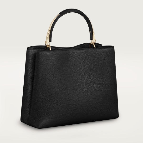 ミディアム バッグ パンテール ドゥーブル  グレイン ブラック カーフスキン