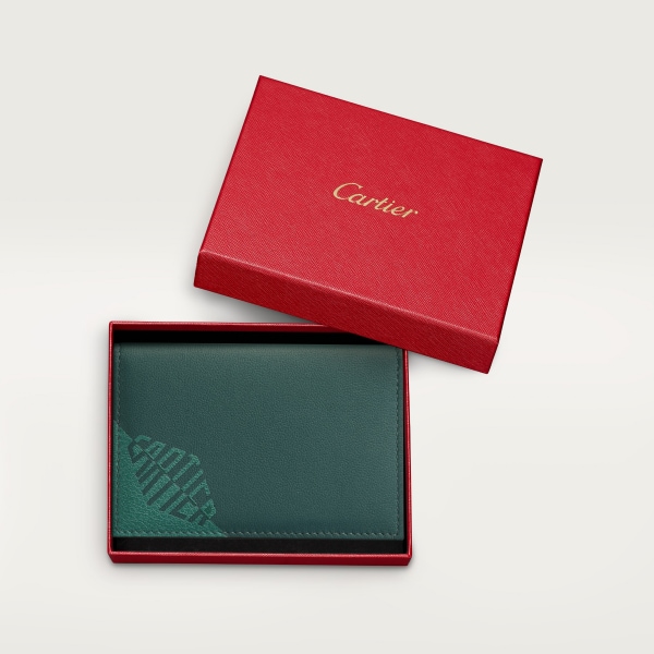 カード ホルダー ロザンジュ シャドウ  パイングリーン＆グリーン カーフスキン