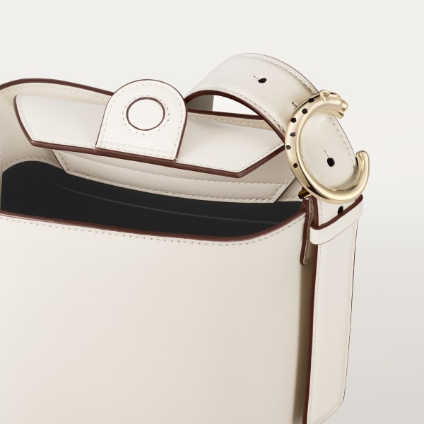 ミニ バケットバッグ パンテール C  ソルトホワイト グレインド カーフスキン、ゴールドフィニッシュ