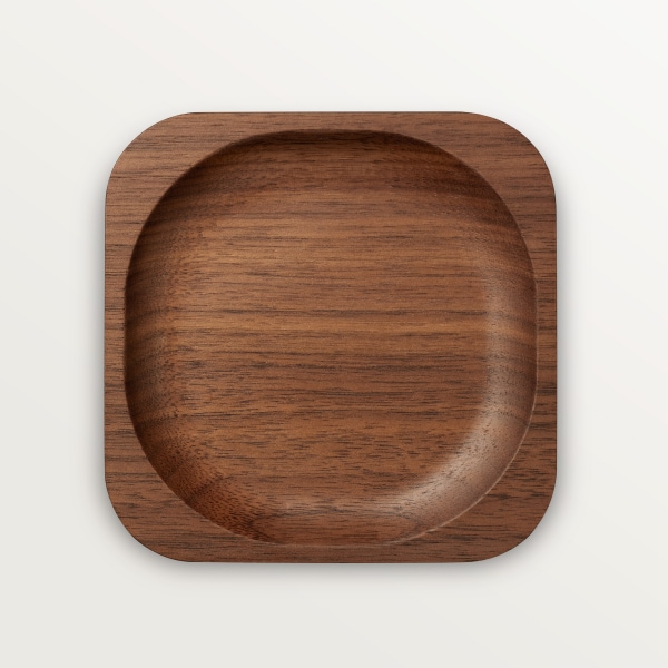 サントス ドゥ カルティエ 1デカンタ＆2グラス セット  クリスタル、ウォルナットウッド