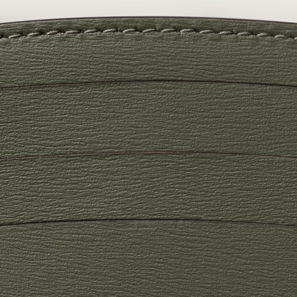 カードホルダー 
パンテール C グリーンティー カーフスキン、ゴールドフィニッシュ 