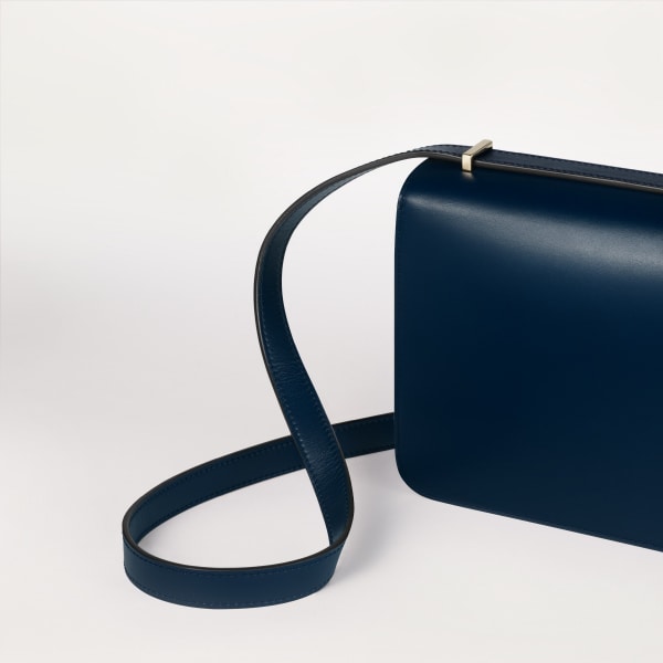 C ドゥ カルティエ ショルダーバッグ ミニ ミッドナイトブルー カーフスキン、ゴールド フィニッシュ