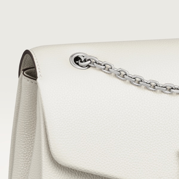 スモール バッグ パンテール グラフィック  ソルトホワイト グレインド カーフスキン、ゴールドフィニッシュ