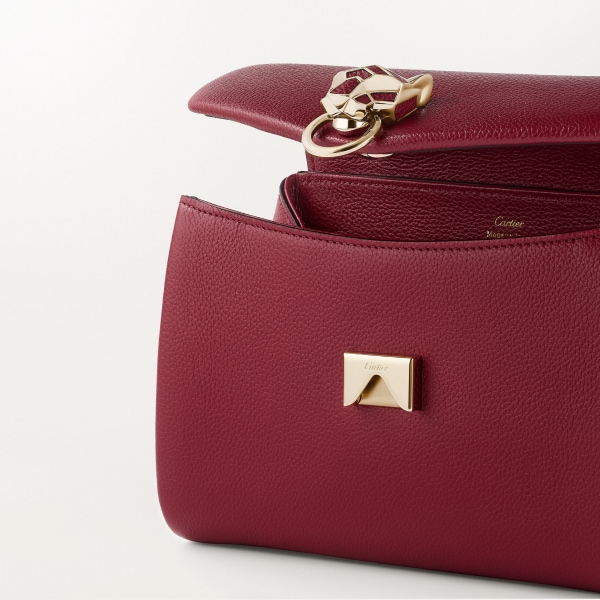 ミニ バッグ パンテール グラフィック  ボルドーカラー カーフスキン、ゴールドフィニッシュ
