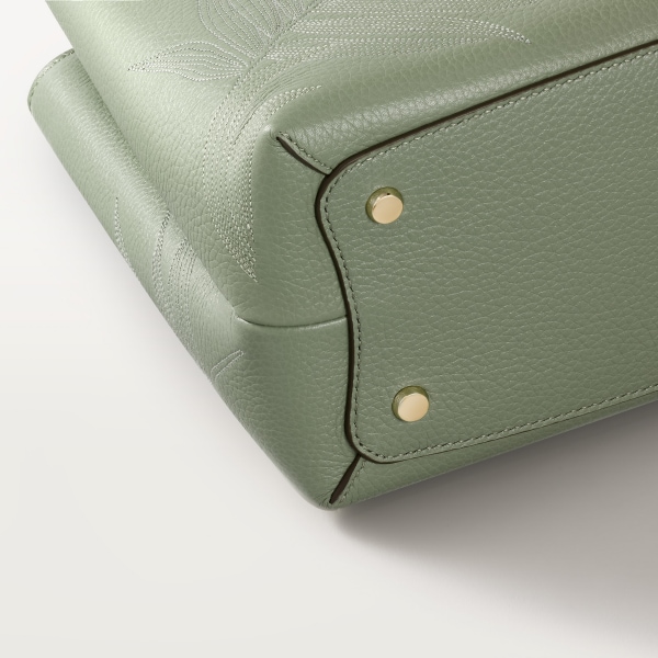 スモール バッグ 
パンテール ドゥーブル  セージグリーン カーフスキン、ジャングル エンブロイダリー、ゴールドフィニッシュ