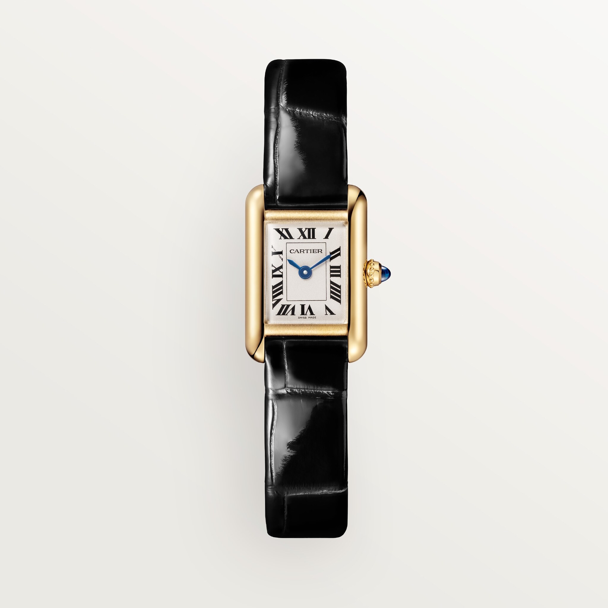 CRWGTA0212 - タンク ルイ カルティエ ウォッチ - ミニモデル、クォーツムーブメント、イエローゴールド、レザー - Cartier