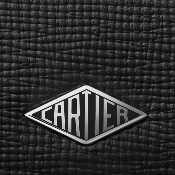 コインケース ロザンジュ  グレインド ブラック カーフスキン、パラジウムフィニッシュ