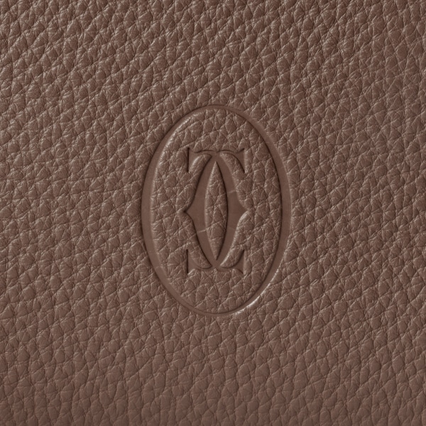 マスト ポーチ  ペッパーグレー カーフスキン、パラジウムフィニッシュ