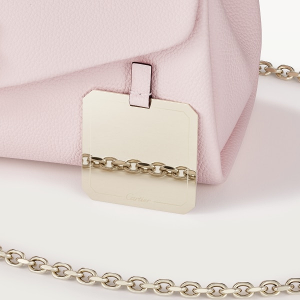 スモール バッグ パンテール グラフィック  ペタルピンク グレイン カーフスキン、ゴールドフィニッシュ