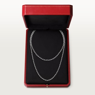 サントス ドゥ カルティエ ロングネックレス、チェーン、スモールモデル ホワイトゴールド (ロジウム加工なし)