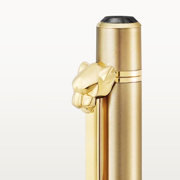 パンテール ドゥ カルティエ ボールペン SM、ブラッシュドメタル、ゴールドフィニッシュ