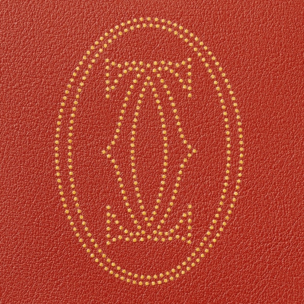 マスト ドゥ カルティエ 二つ折りウォレット テラコッタ カーフスキン