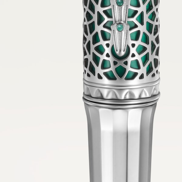限定製造ボールペン、パームツリーモチーフ 限定生産、スターリングシルバー、ラッカー、アマゾナイト、アベンチュリン、パラジウム フィニッシュ