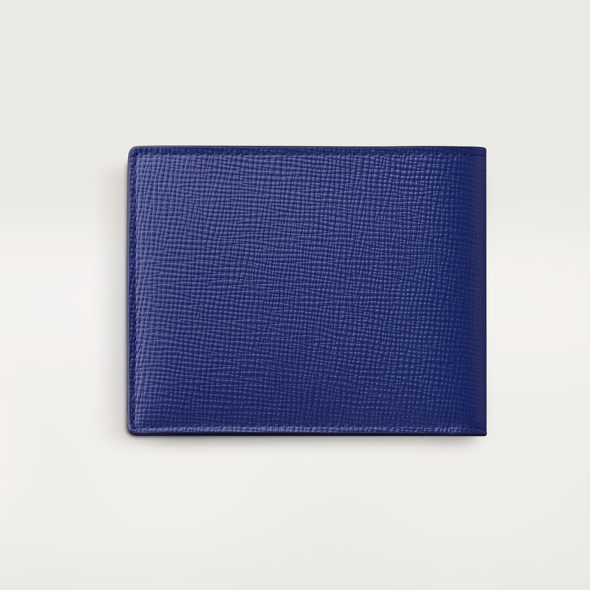 ウォレット ロザンジュ グレインド インクブルー カーフスキン、インクブルー エナメル、パラジウムフィニッシュ

