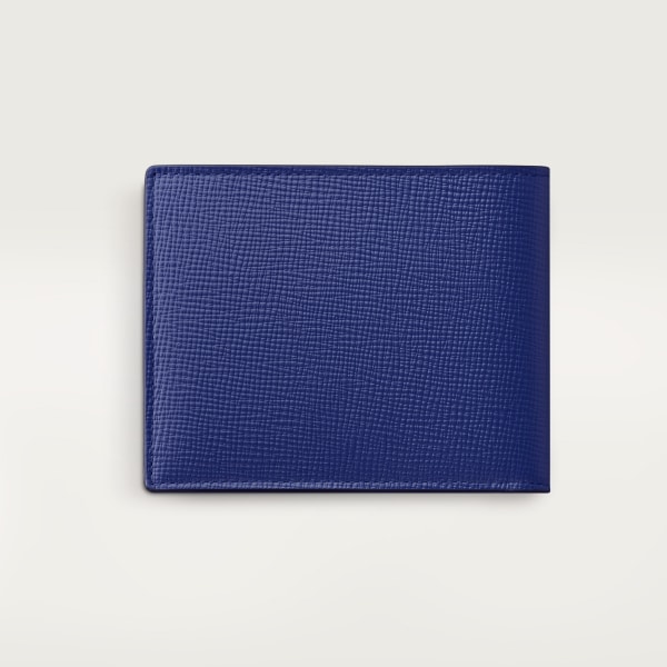 ウォレット ロザンジュ  グレインド インクブルー カーフスキン、インクブルー エナメル、パラジウムフィニッシュ

