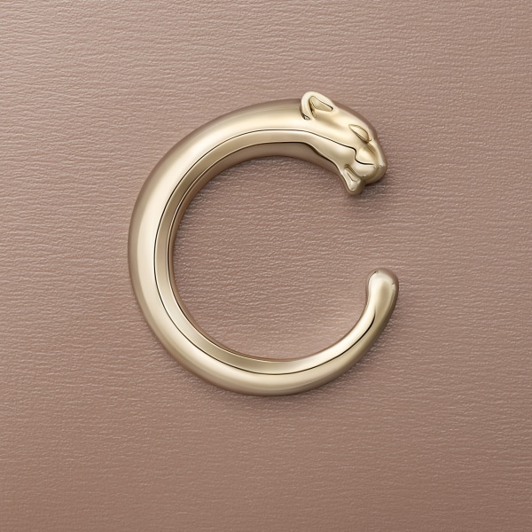 カード ホルダー パンテール C  クレイカラー グレインド カーフスキン、ゴールドフィニッシュ