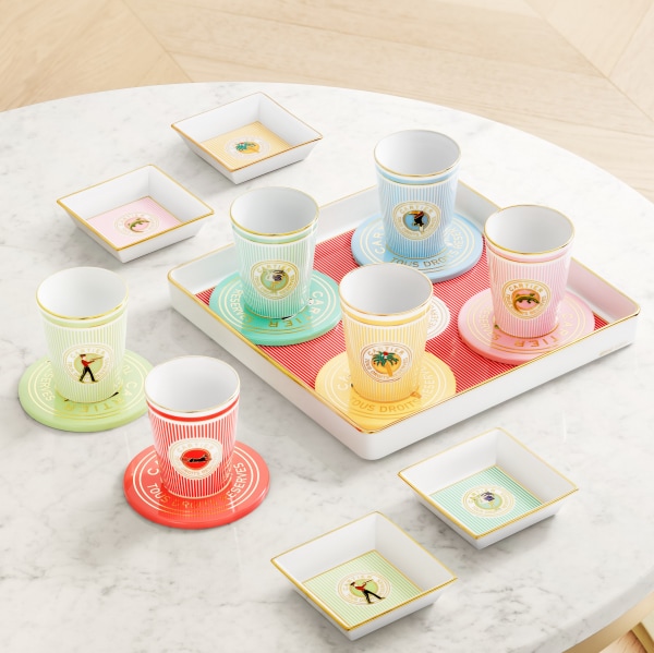 カルティエ キャラクターズ グラス 6個セット ポーセリン