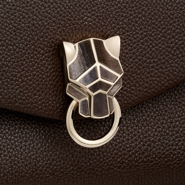 スモール バッグ パンテール グラフィック  トンカブラウン グレイン カーフスキン、ゴールドフィニッシュ