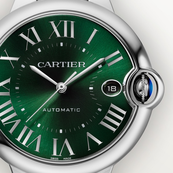 バロン ブルー ドゥ カルティエ ウォッチ 40mm、自動巻きメカニカルムーブメント、スティール