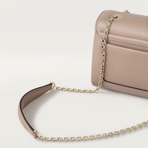 スモール バッグ パンテール グラフィック  クレイカラー グレインド カーフスキン、ゴールドフィニッシュ