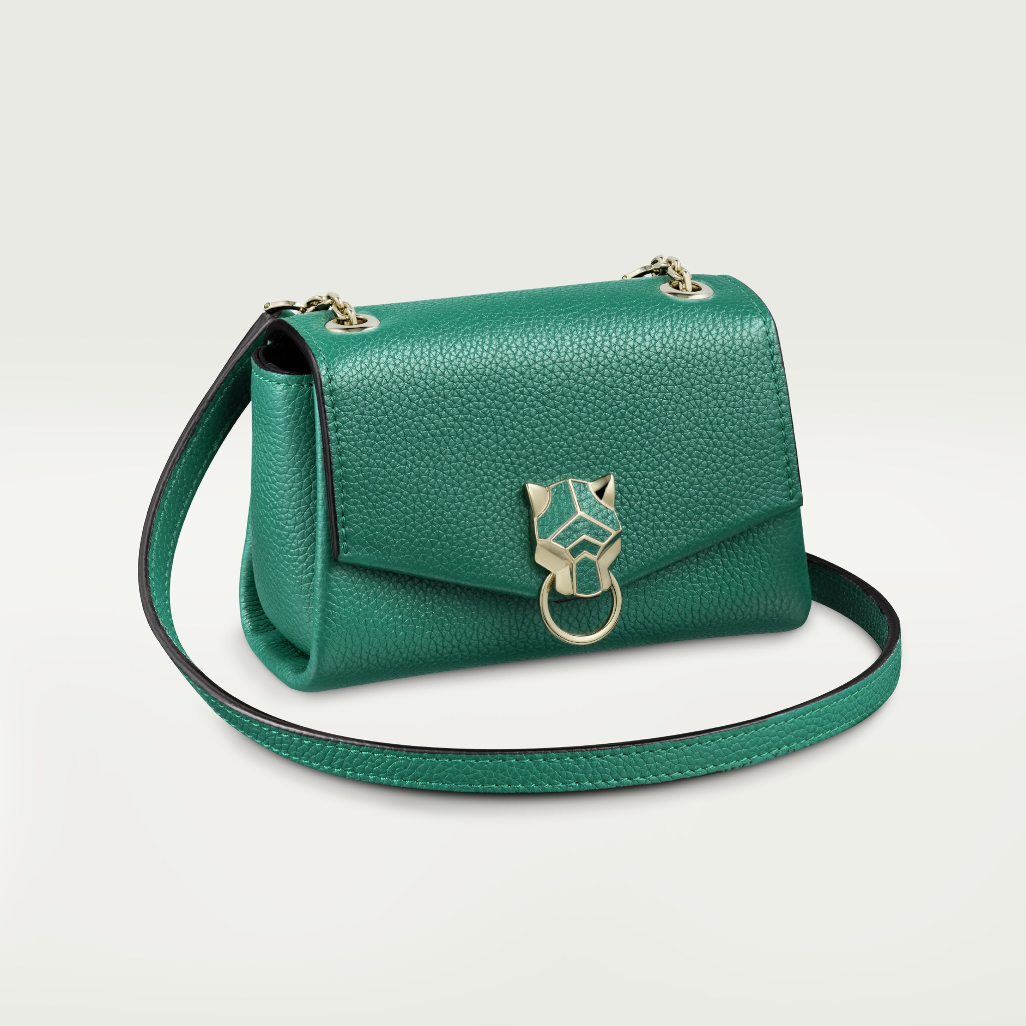 CRL3002154 - パンテール ドゥ カルティエ マイクロ バッグ - ブライトグリーン カーフスキン、ゴールド フィニッシュ - Cartier