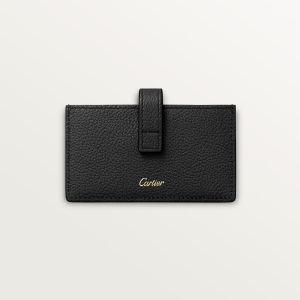 【オンライン限定】トリニティ アコーディオンカードホルダー  ブラック グレインド カーフスキン、ゴールド、パラジウム、ピンクゴールドフィニッシュ