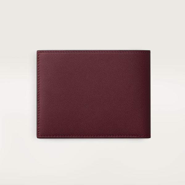 ウォレット マスト  XLロゴ パンチング加工ボルドーカラー カーフスキン、ゴールドフィニッシュ