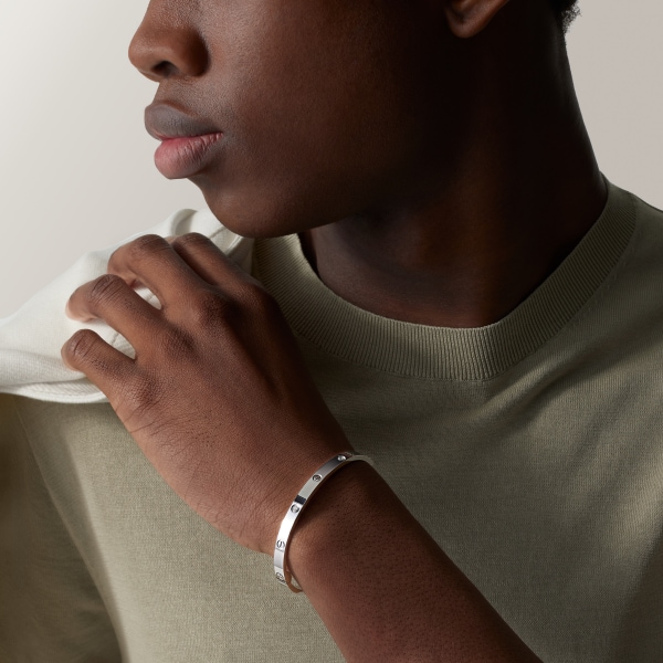 Love ブレスレット、ミディアムモデル、ダイヤモンド4石 ホワイトゴールド、ダイヤモンド