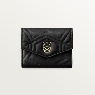カルティエ Cartier 二つ折り財布 トリニティ ハンドル ウォレット レザー ベージュ シルバー金具 コールド金具 【中古】