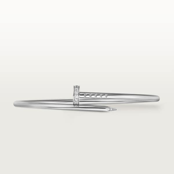 ジュスト アン クル ブレスレット、スモールモデル、ダイヤモンド ホワイトゴールド