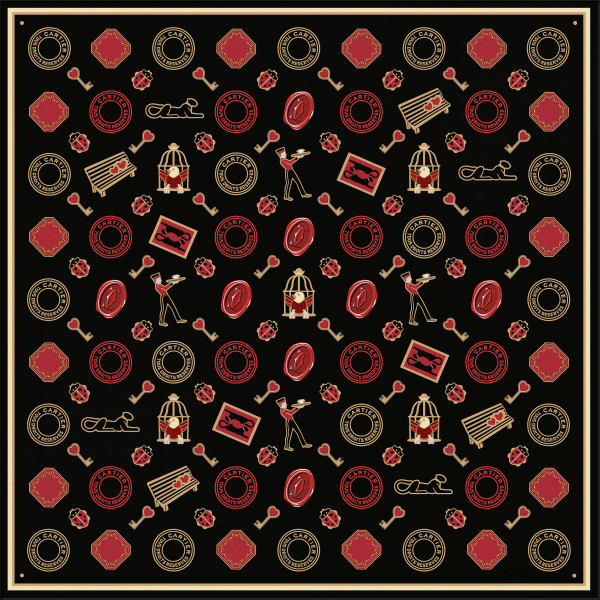 CROS000131 - ディアボロ ドゥ カルティエ スクエア スカーフ 90  