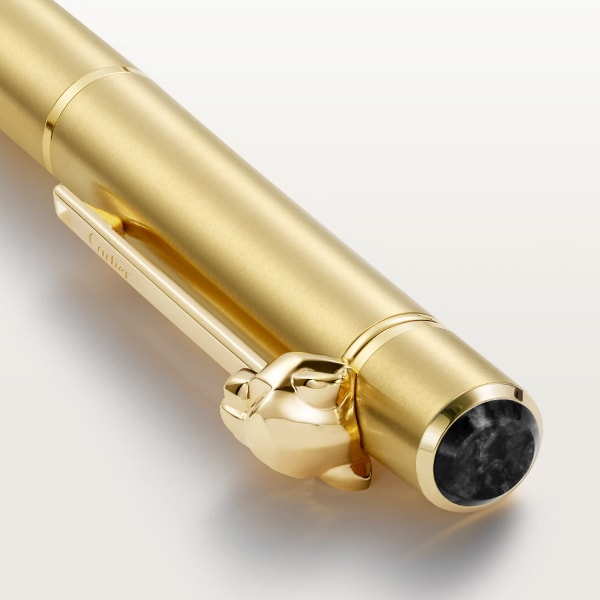パンテール ドゥ カルティエ ボールペン SM、ブラッシュドメタル、ゴールドフィニッシュ