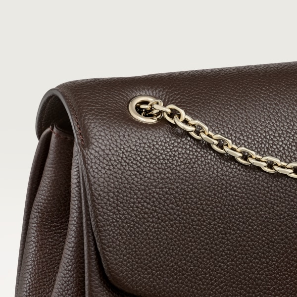 スモール バッグ パンテール グラフィック  トンカブラウン グレイン カーフスキン、ゴールドフィニッシュ