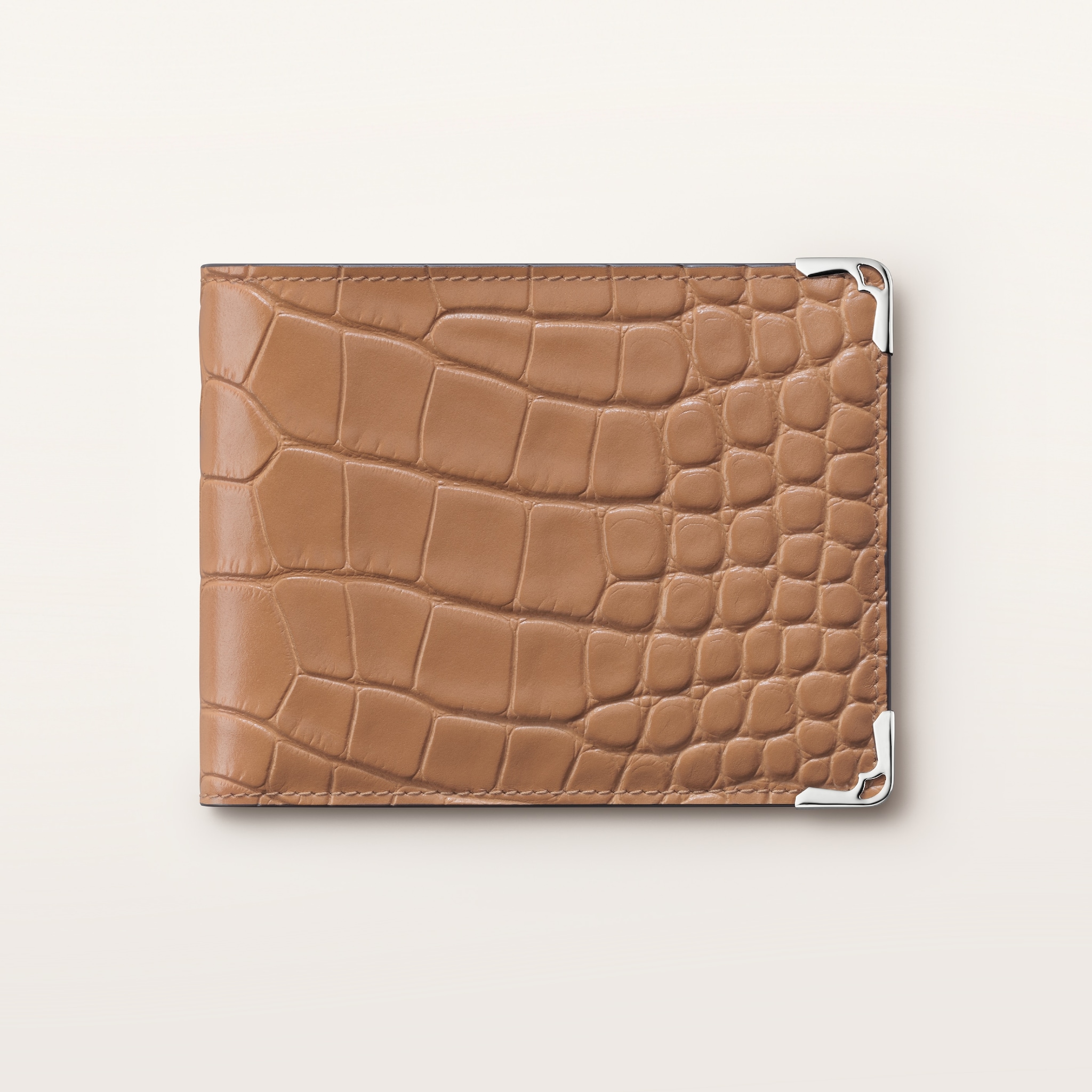 マスト ウォレットマッキアート アリゲータースキン、パラジウムフィニッシュ