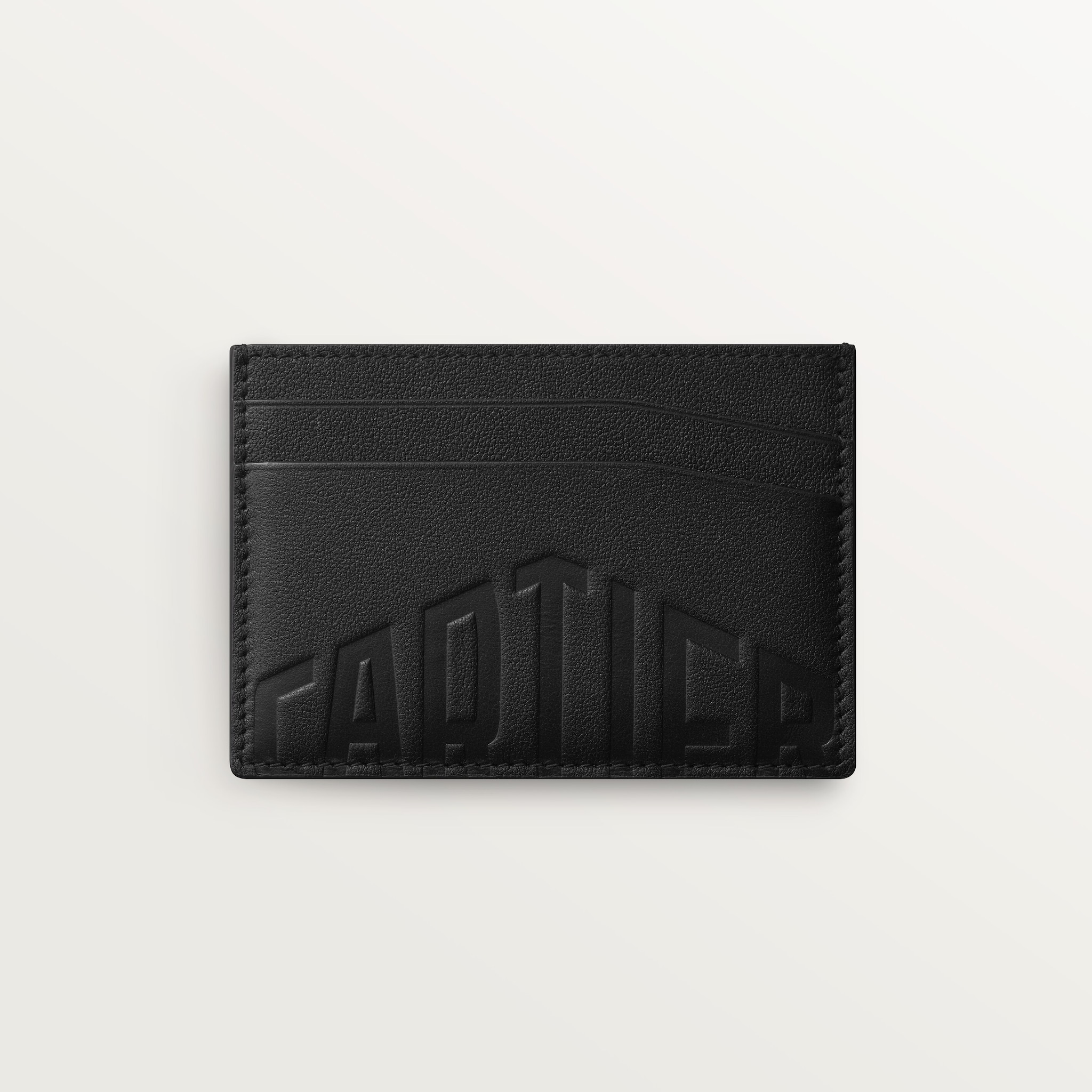 ロザンジュ カードホルダー エンボス加工 ブラック スムースカーフレザー