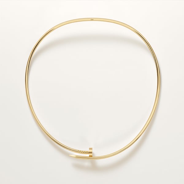 ジュスト アン クル トルク ネックレス、スモールモデル、リバースセッティング ダイヤモンド、ダイヤモンド イエローゴールド、ダイヤモンド