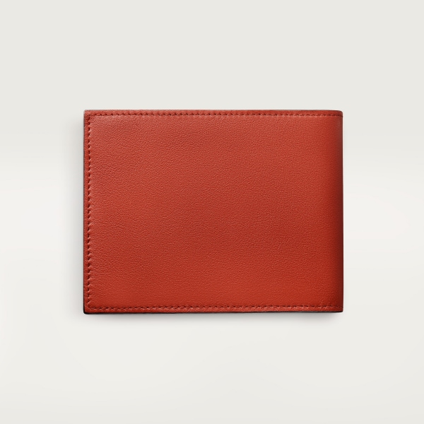 マスト ドゥ カルティエ 二つ折りウォレット テラコッタ カーフスキン