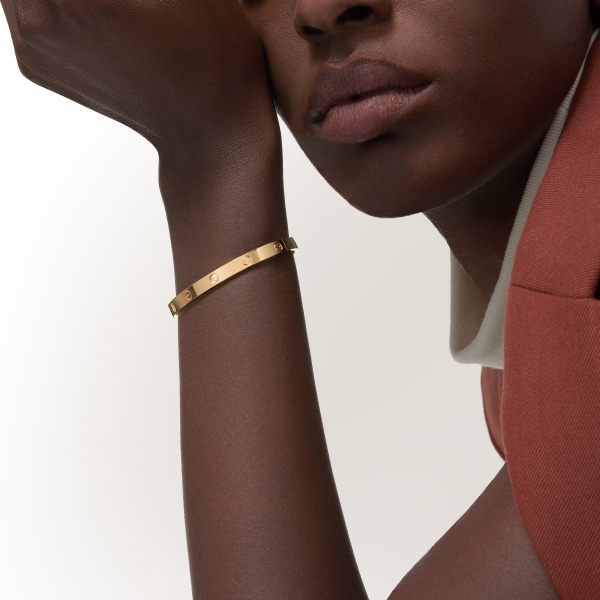 Love ブレスレット、ミディアムモデル、ダイヤモンド4石 イエローゴールド、ダイヤモンド