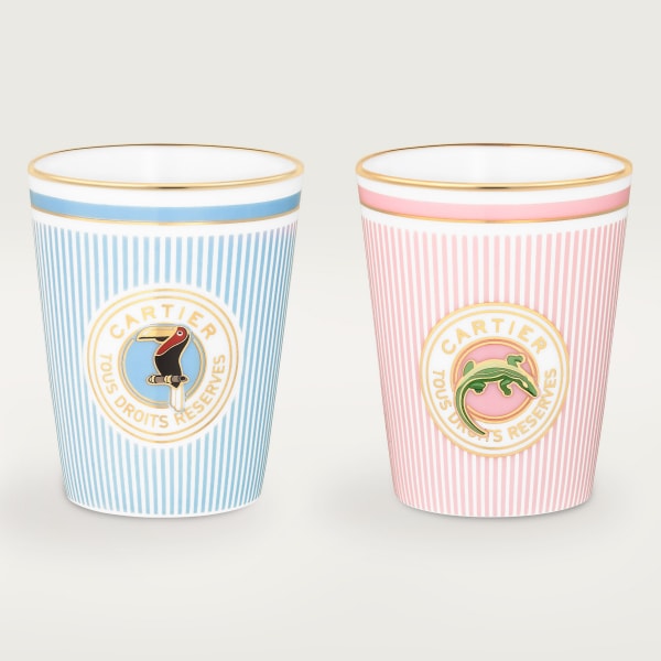 カルティエ キャラクターズ グラス 6個セット ポーセリン
