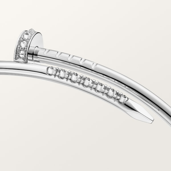 ジュスト アン クル ブレスレット、スモールモデル、リバースセッティング ダイヤモンド ホワイトゴールド、ダイヤモンド
