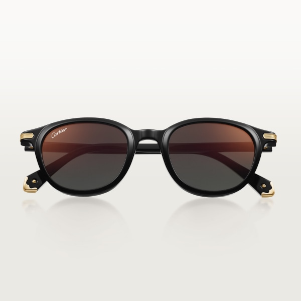 プルミエール ドゥ カルティエ サングラス ブラック コンポジット、グレーレンズ 