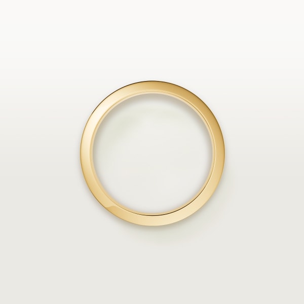 C ドゥ カルティエ ウェディングリング、幅5mm、ダイヤモンド1石 イエローゴールド、ダイヤモンド