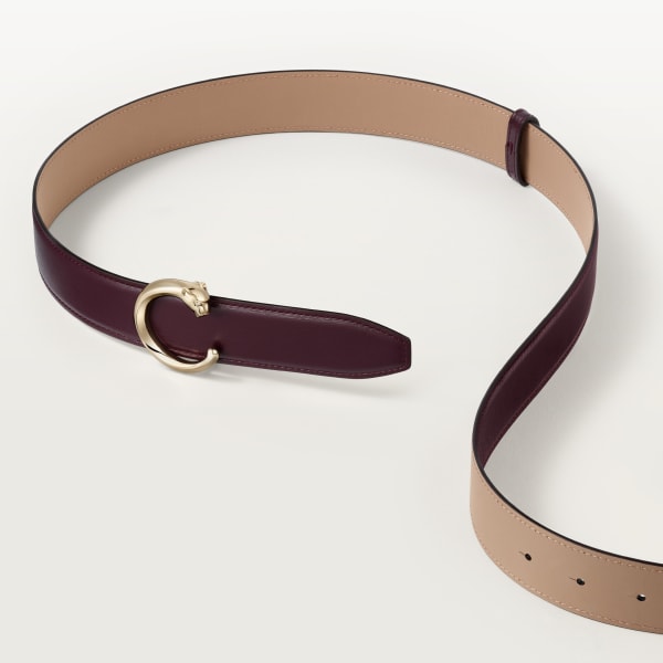 パンテール ベルト  グレープ カーフスキン、ゴールドフィニッシュ バックル