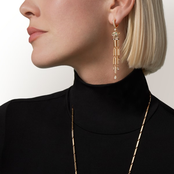 パンテール ドゥ カルティエ ネックレス イエローゴールド、オニキス、エメラルド、ダイヤモンド