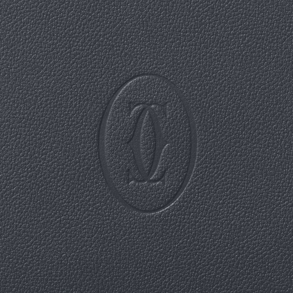 ウォレット 
マスト  スレートグレー＆スカイブルー カーフスキン、ゴールドフィニッシュ